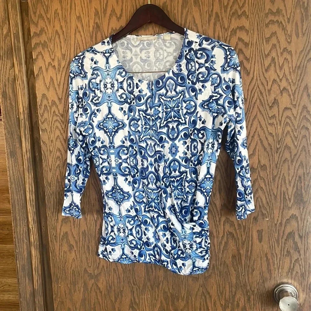 Blue paisley sunny leigh long sleeve